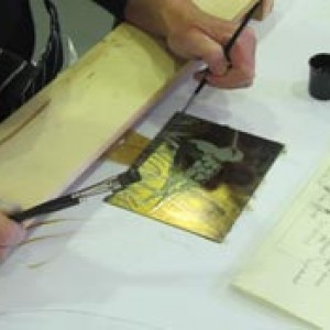 Etching techniques – Sugarlift with Aquatint on zinc plate